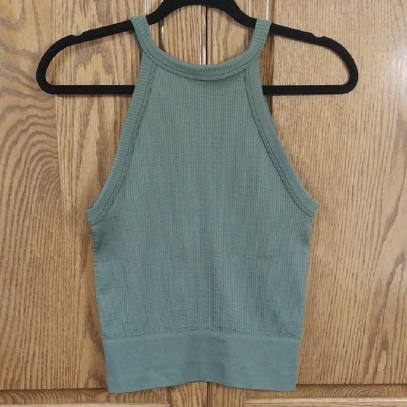 Free People Tops - Free People Intimately NWOT Happiness Runs Forest Green Ribbed Tank Top Size ML